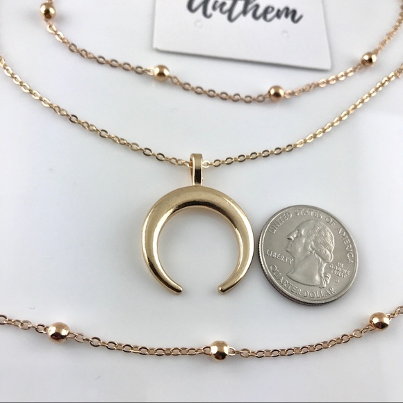 3 for $25⚡️three layer choker bead horn necklace - Picture 8 of 8